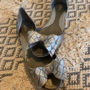 Gray bow Melissa shoes sandals